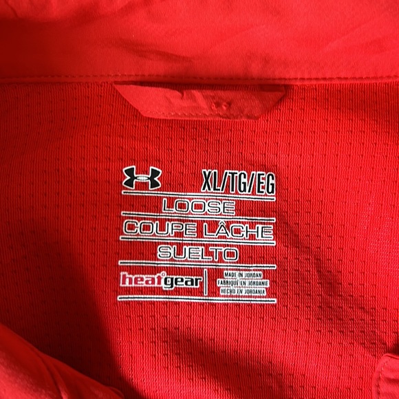 Red Under Armour Button Down Shirt XL - Picture 4 of 7